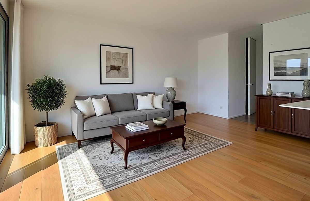 Magnifique opportunité! Appartement récent avec deux chambres, terrasse et jardin, vue panoramique sur le lac et les Alpes, une place de parc extérieure.